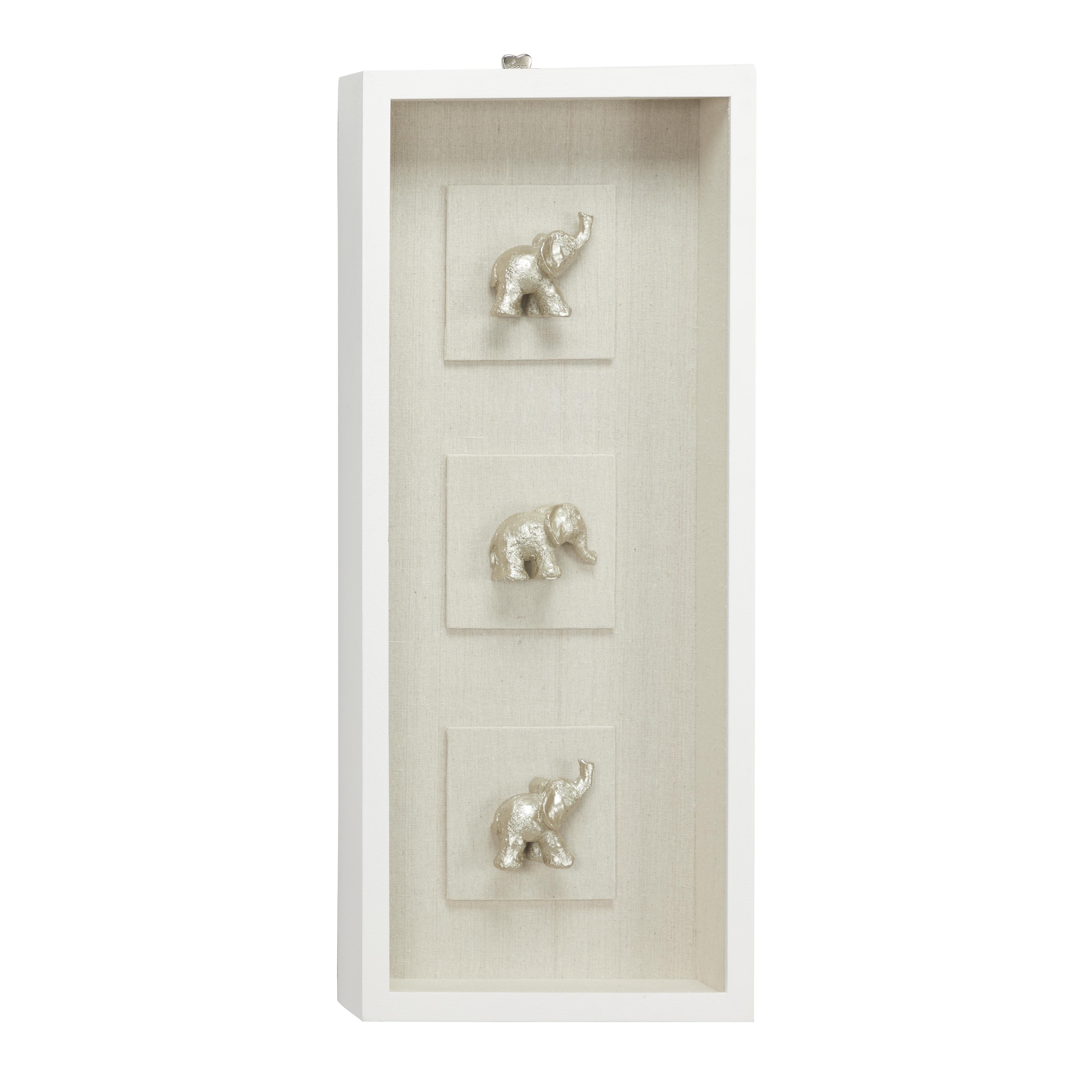 Elephant Shadow Box - Silver - Roche River Decor