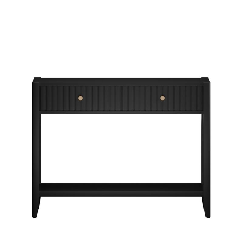 39.4" Stylish Narrow Console Table with 2 Drawers for Living Room Storage