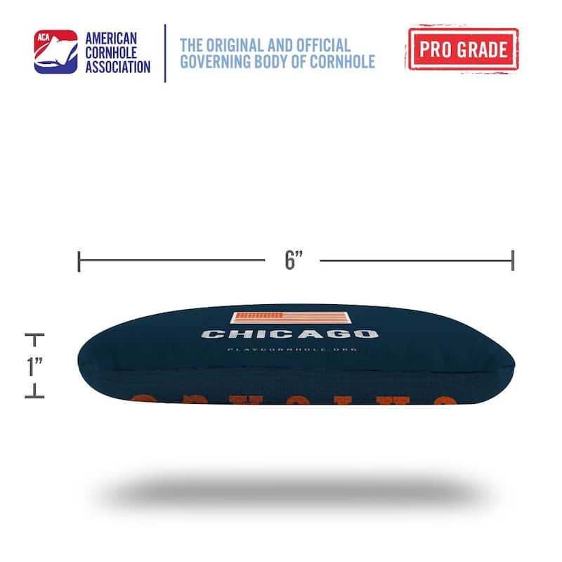 Chicago Football Navy Dual Sided Cornhole Bags