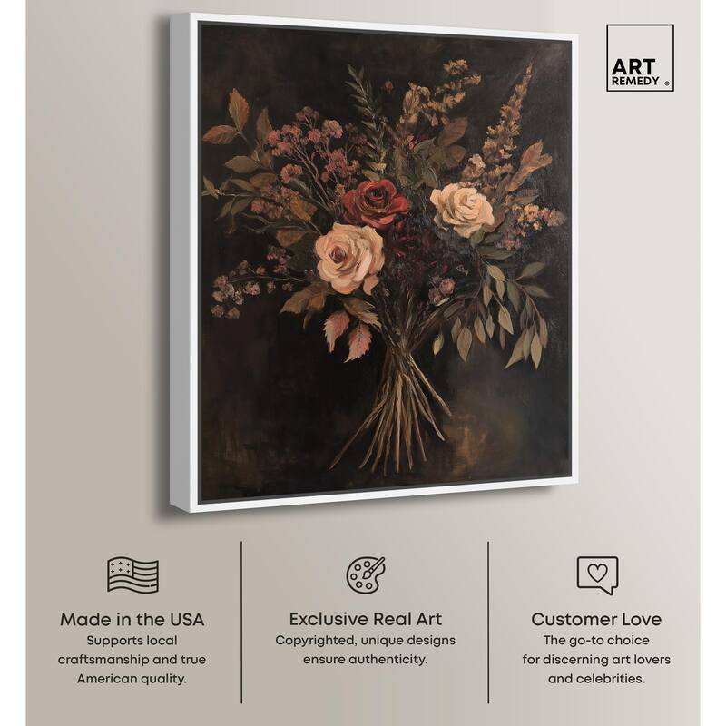 Rustic Roses Canvas by Art Remedy