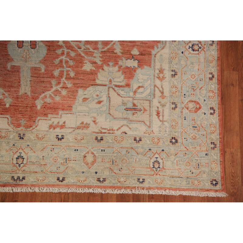 Vegetable Dye Heriz Serapi Oriental Area Rug Handmade Wool Carpet - 7'0"x 10'0"