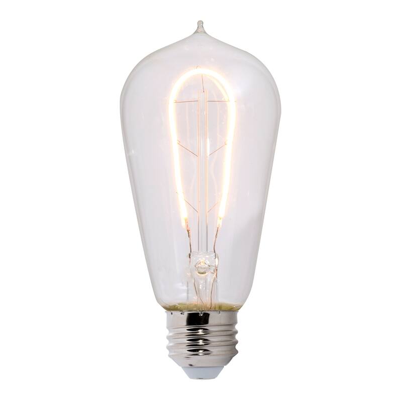 Bulbrite Pack of (2) Dimmable Antique Filament ST18 Medium (E26) LED Bulb