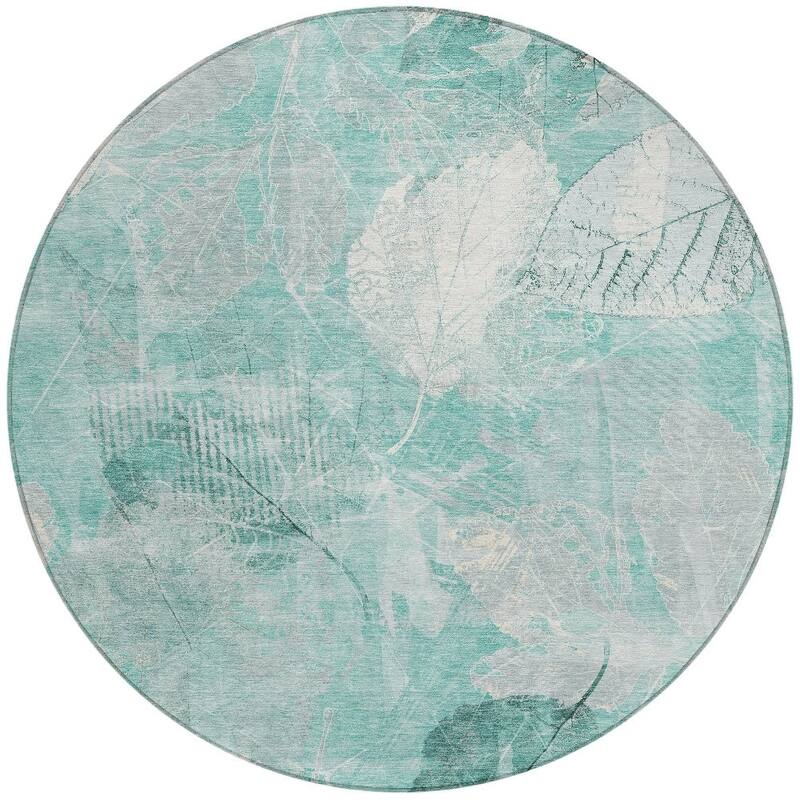 HomeRoots Floral Transitional Rectangle Outdoor Rug