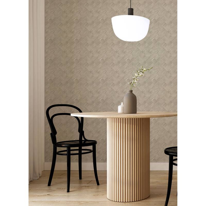 A-Street Prints Thriller Grey Wood Tile Wallpaper