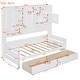 preview thumbnail 14 of 17, Modern Twin Size Kids Bed Daybed, All-in-One Cabinet Bed with 2 Drawers,White