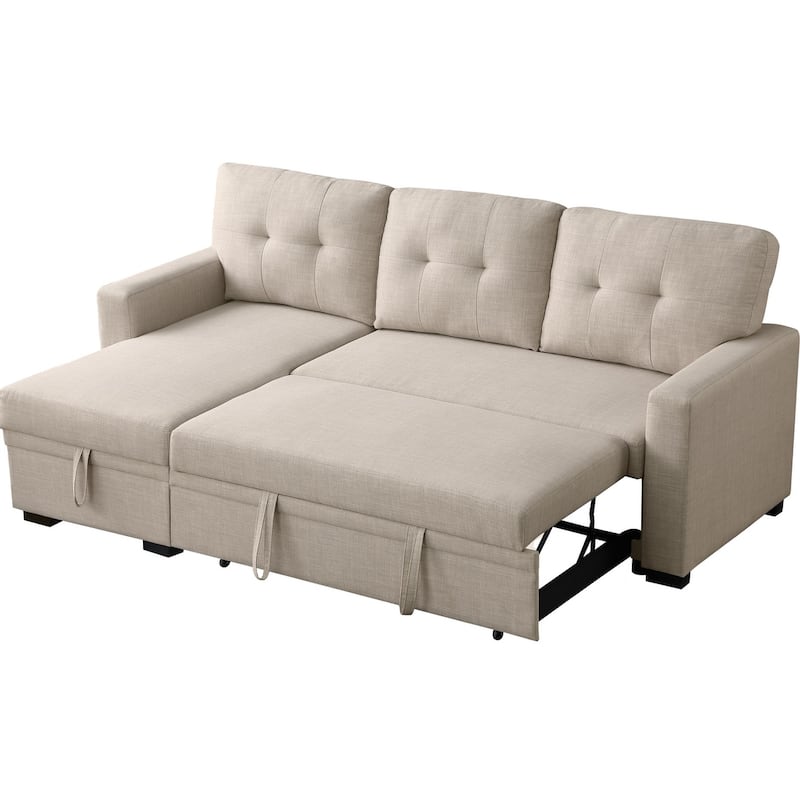 Modern Living Room Modular Sofa with Pull-out Bed and Hidden Storage