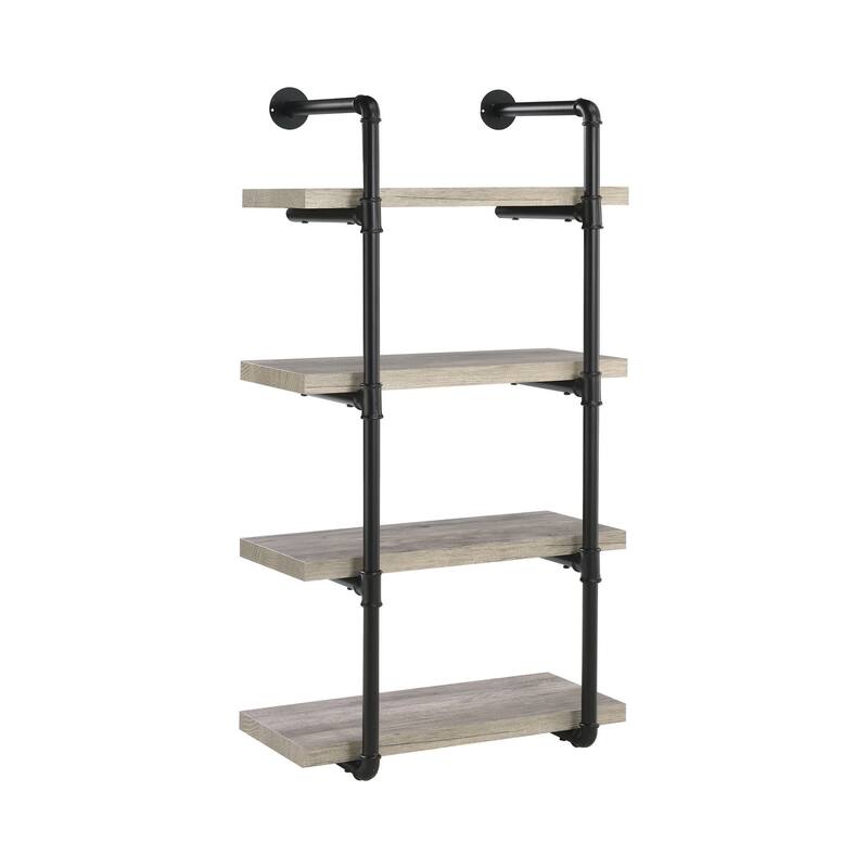 Chevry Black Metal 24-inch Wall Shelf
