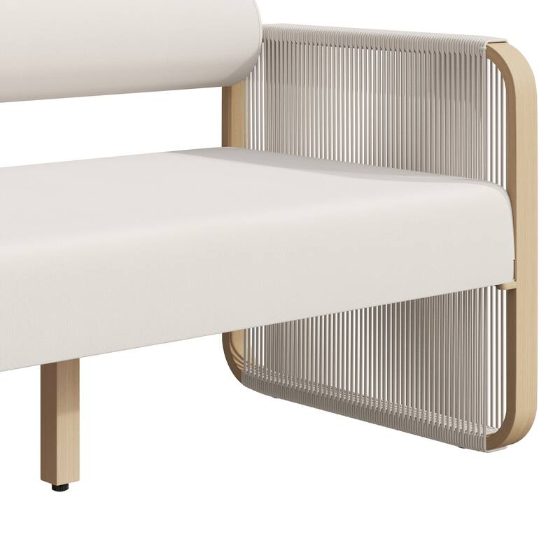 Corvus Kenya 4-Piece Modern Outdoor Sunbrella Rope Patio Conversation Set