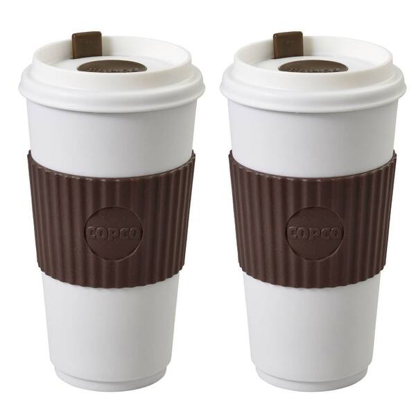 Shop Copco To Go Travel Mug With Spillproof Lid Insulated Bpa Free 16 Oz 2 Pack Brown Brown White Overstock 28735140