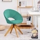 preview thumbnail 11 of 42, Costway Mid Century Modern Swivel Accent Chair Fabric Armchair Velvet - 27'' x 22'' x 32.5''