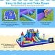 preview thumbnail 9 of 13, Costway Rocket Theme Inflatable Water Slide Park with 2 Slides Splash