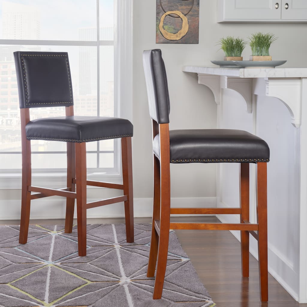 Linon Durlesti 30-inch Black Bar Stool