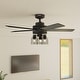 preview thumbnail 1 of 18, Hunter 52" Lochemeade Ceiling Fan with LED Light Kit and Handheld Remote - Modern, Contemporary - Exclusive SureSpeed! Matte Black