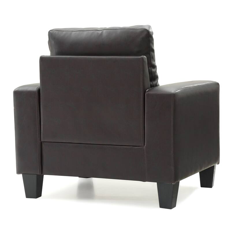 Pocket Coil Seating Accent Chair - 36" - Dark Brown