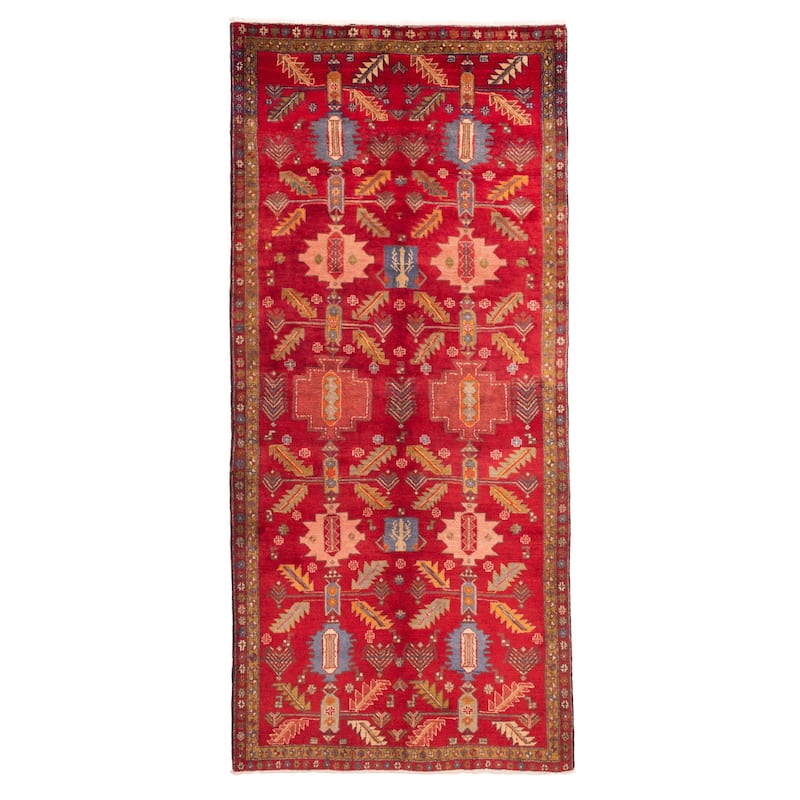ECARPETGALLERY Hand-knotted Konya Anatolian Red Wool Rug - 4'11 x 11'1