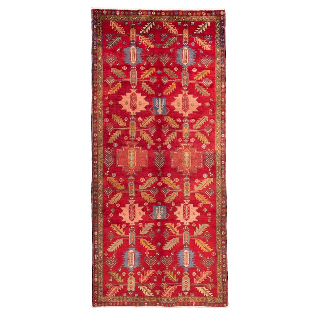 ECARPETGALLERY Hand-knotted Konya Anatolian Red Wool Rug - 4'11 x 11'1