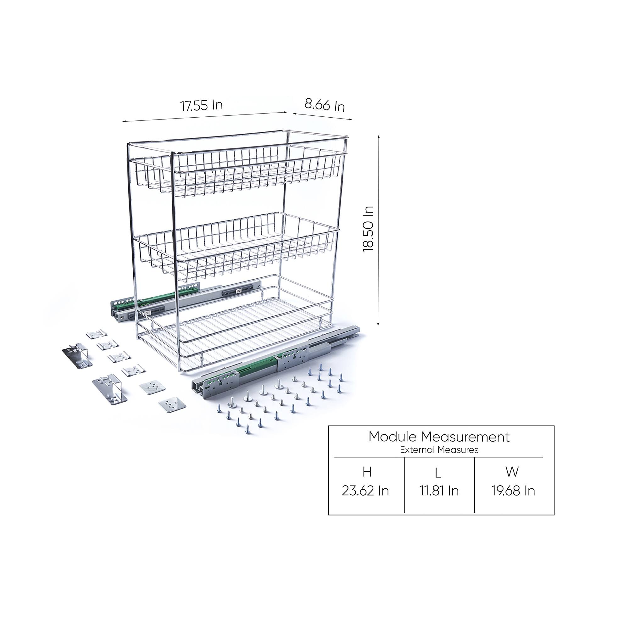 Kitchen pull Out Basket 3 tier sliding organizer N/A On