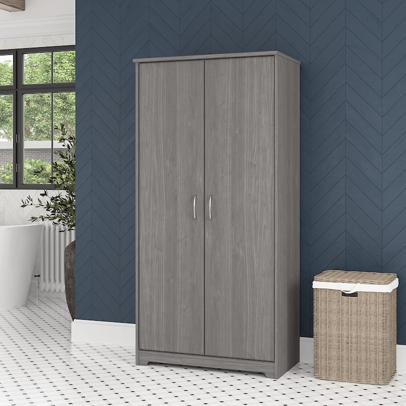 Cabot Tall Bathroom Storage Cabinet with Doors by Bush Furniture