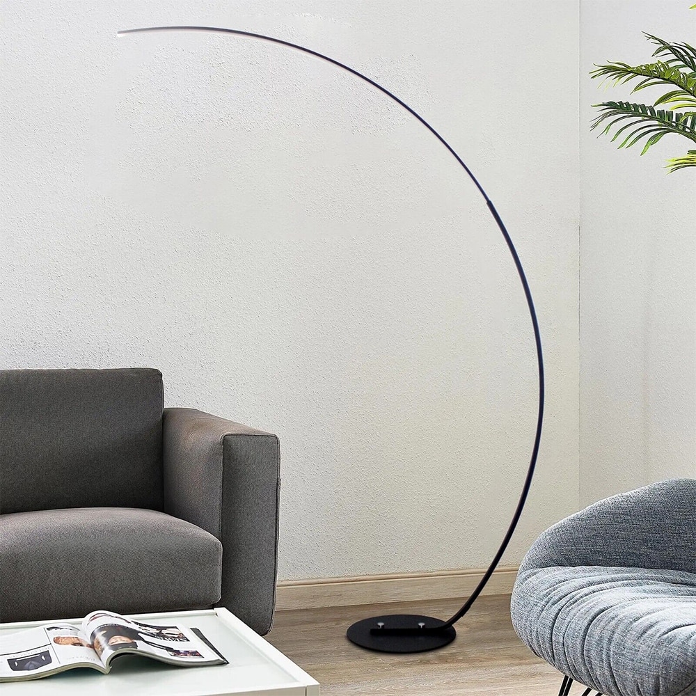 Arched LED Floor Lamp Modern Living room Lamp Curved Light w/ Remote
