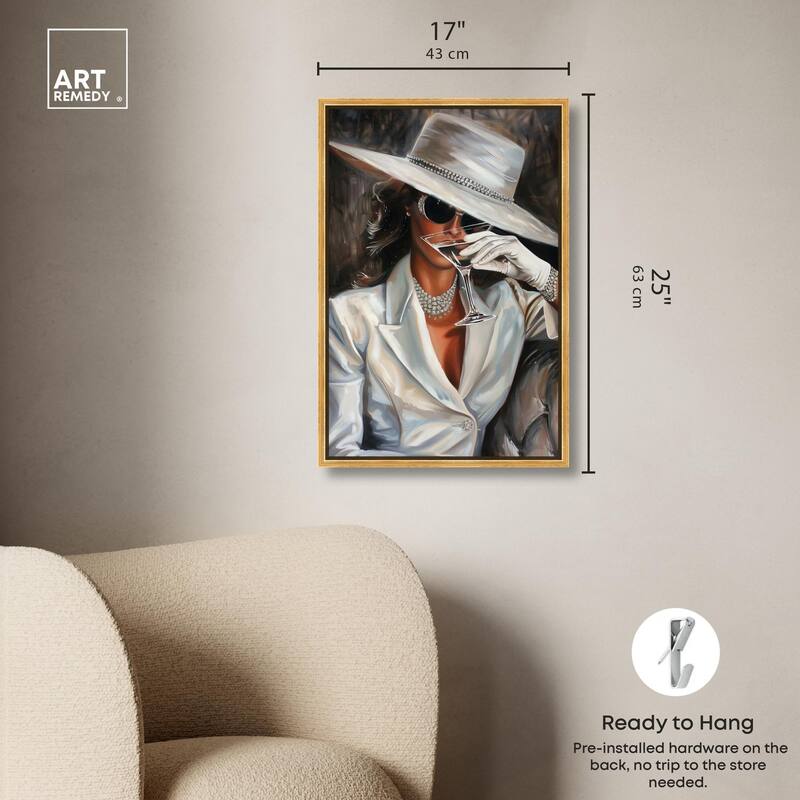 Time for a Martini Canvas by Art Remedy