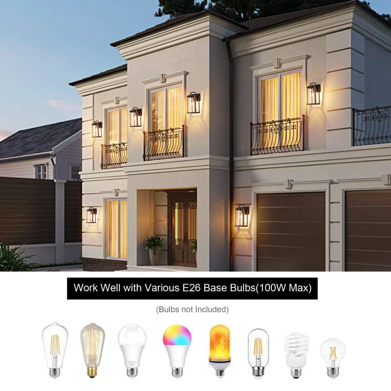 Outdoor Wood Grain Porch Light