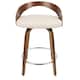 Option Cream PU/Walnut Wood/Chrome