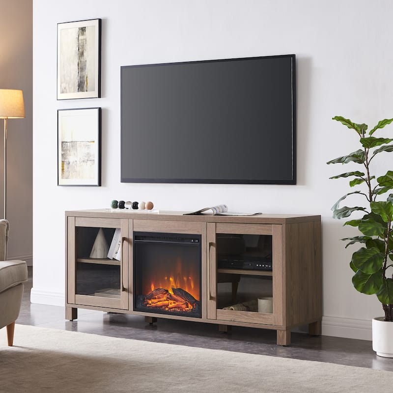 Quincy TV Stand with Fireplace Insert