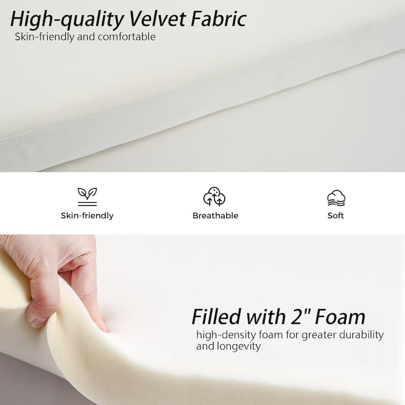 Storage Bench for Bedroom, 60" End of Bed Bench for King Size Bed Modern Upholstered Long Bench with Tufted Arm