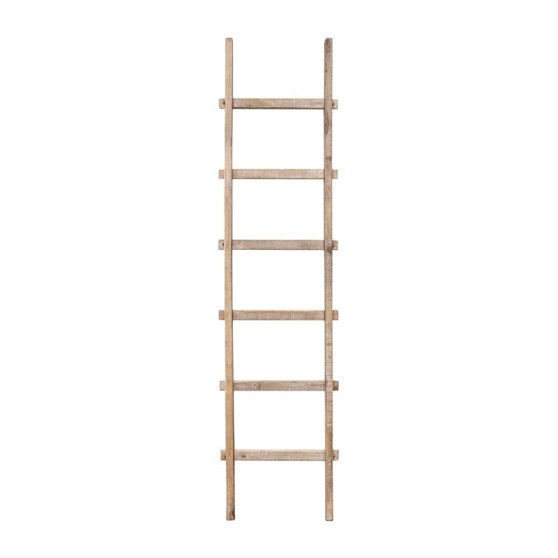Sagebrook Home Rustic 6ft Tall Blanket Ladder, Decorative Freestanding Ladder For Storage - 19" x 2" x 76"