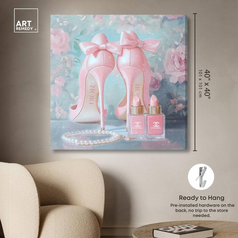Love Dainty Heels Canvas by Art Remedy, Gallery Wrapped