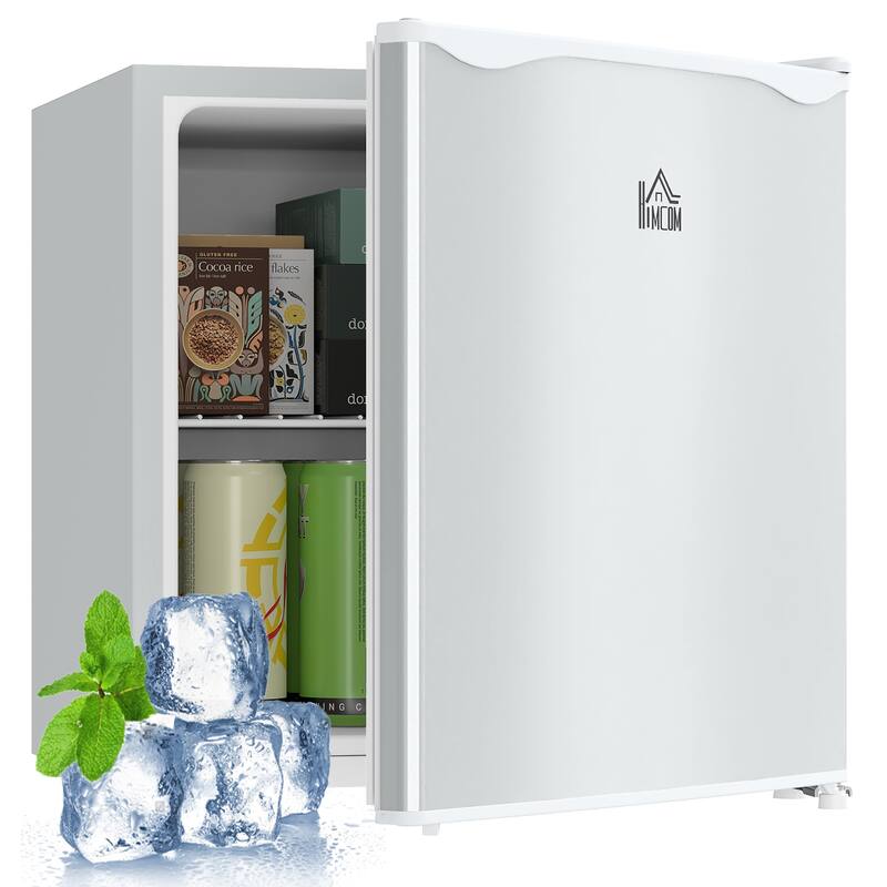 HOMCOM Mini Freezer Countertop, 1.1 Cu.Ft Compact Upright Freezer with Removable Shelves, Reversible Door for Home
