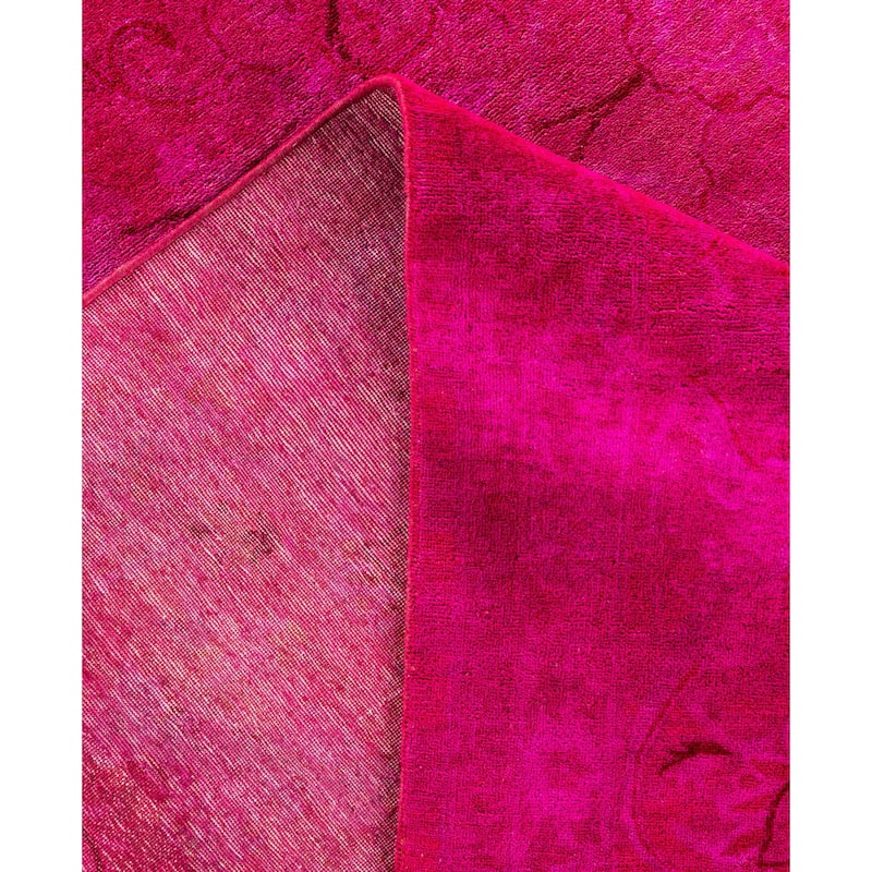 Overdyed One-of-a-Kind Hand-Knotted Area Rug - Pink - 9' 1" x 12' 1"