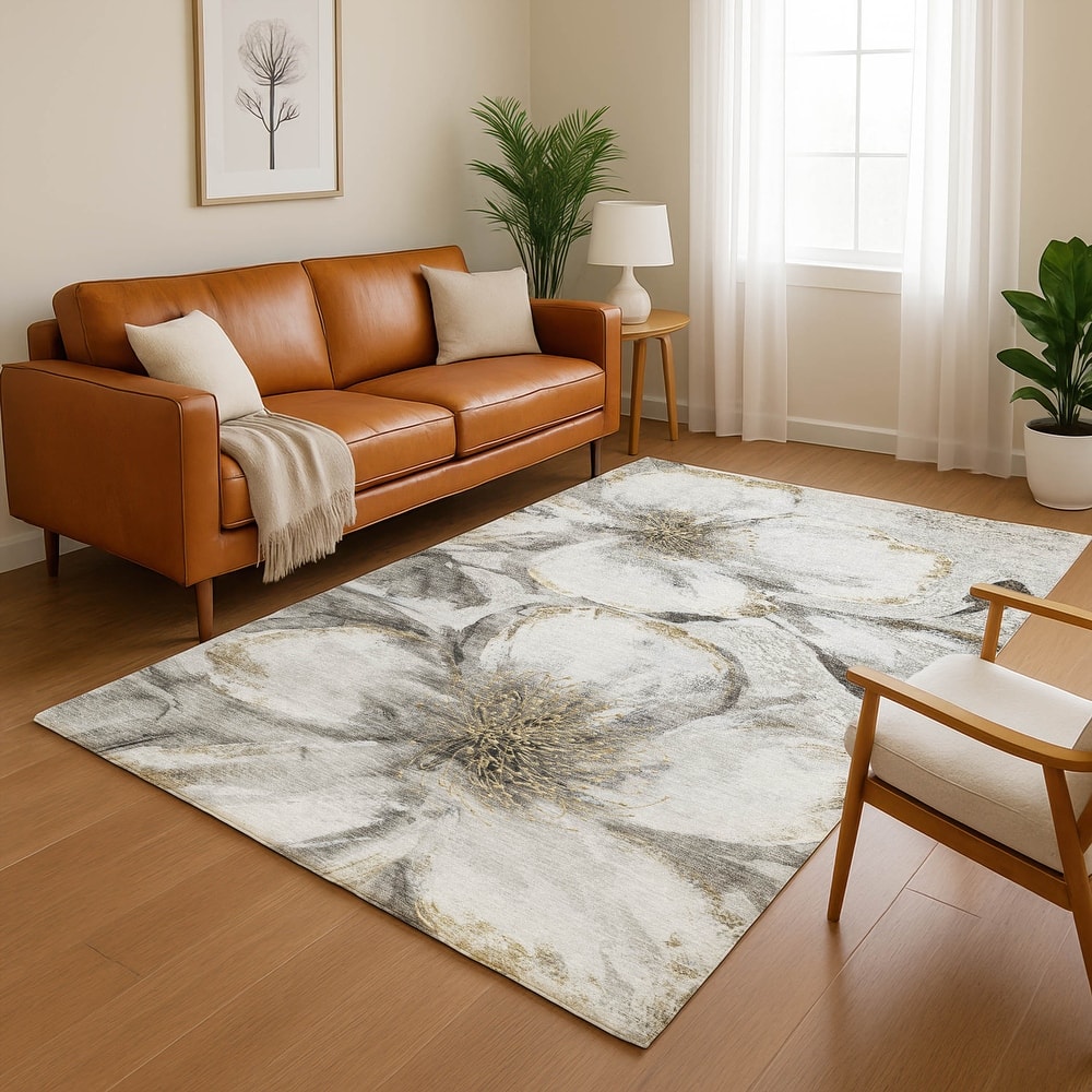 Premium Washable Super Soft Modern Floral Mayfield Rug