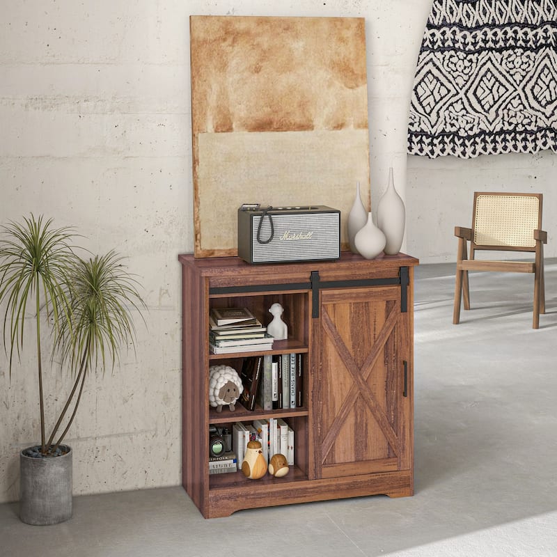 Farmhouse Coffee Bar Cabinet Buffet Sideboard