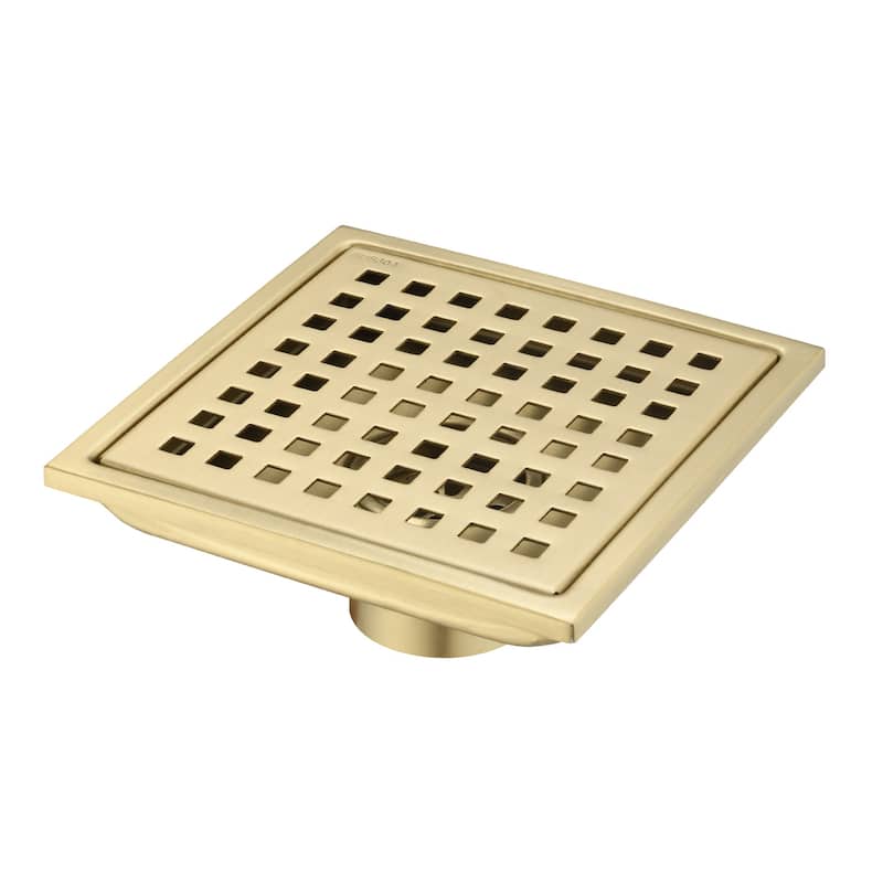 Topcraft 6-Inch Stainless Steel Square Floor Drain - 6*6