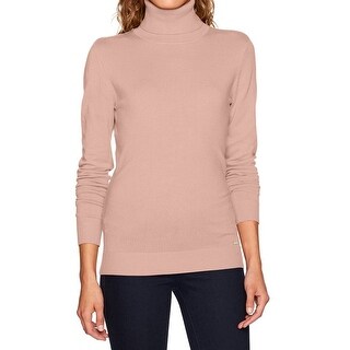 blush pink turtleneck sweater