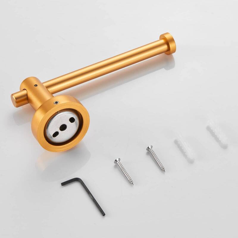 3 Piece Bathroom Hardware Set Wall Mount Adjustable Towel Bar, Hand Towel Ring, Toilet Paper Holder With Mounting Hardware