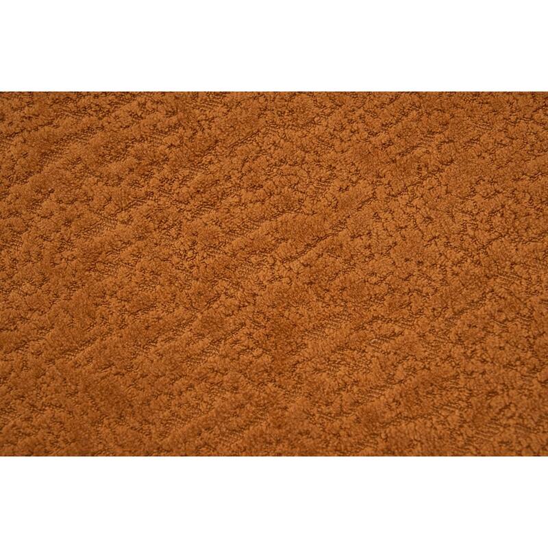 Compressed Curve Chaise Lounge, Modern Chenille Sofa Bed, No-Assembly Sofa - Caramel