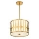 preview thumbnail 2 of 1, Royston 3 Light Antique Gold Pendant - 15'' W x 10.75'' H