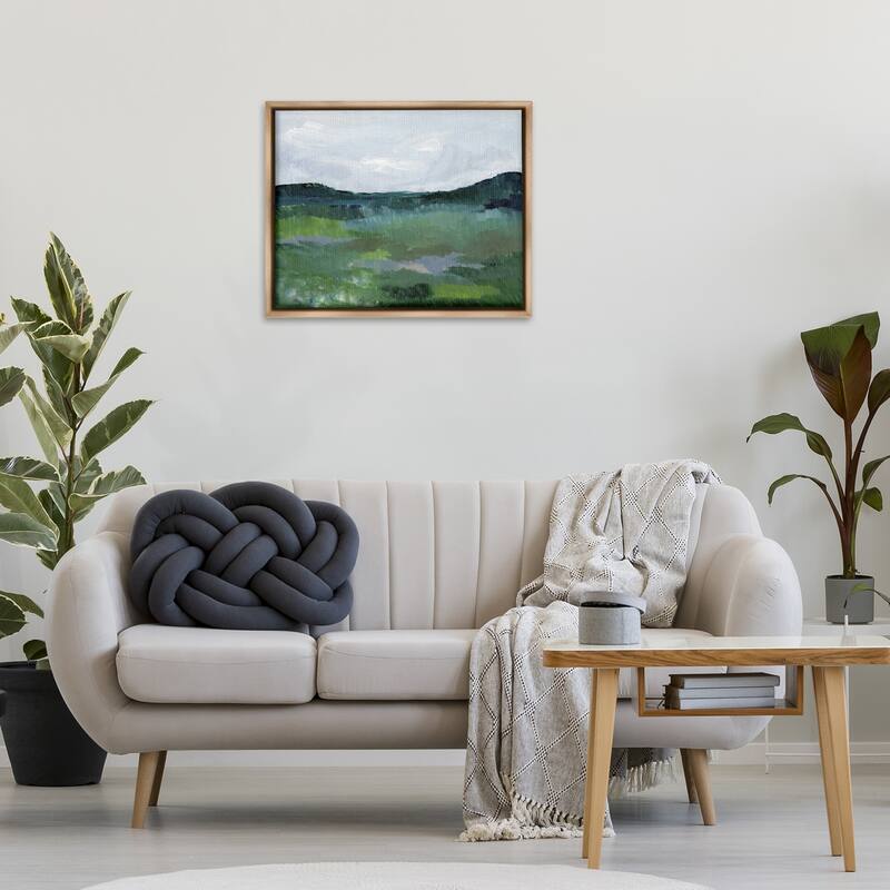 Stupell Brushed Tranquil Landscape Framed Floater Canvas Wall Art Design By Nikita Jariwala
