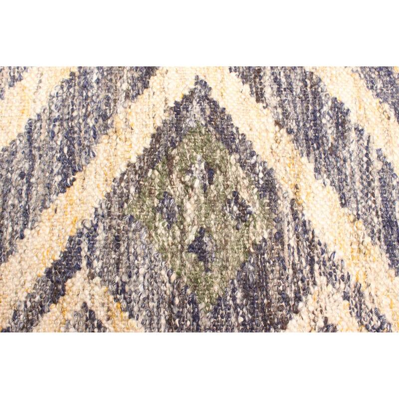 ECARPETGALLERY Flat-Weave Ankara FW Dark Grey Wool Kilim - 5'3 x 8'1