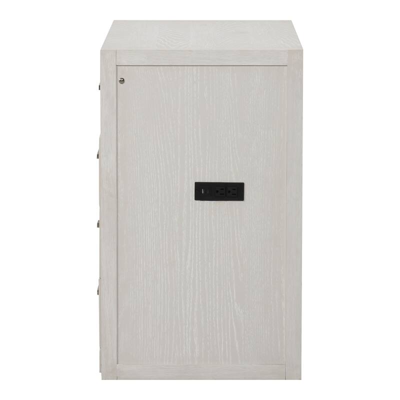 Furniture of America Elettra Modern Wood White Vanity Set with Storage Stool