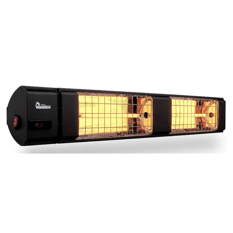 3000W, 240V Indoor/Outdoor Electric Infrared Patio Heater, with Remote - Black
