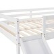 preview thumbnail 12 of 12, Multifunctional Design Wood Loft Bed with Slide, Good Stability, Full Size, White