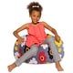 preview thumbnail 95 of 193, Kids Bean Bag Chair, Big Comfy Chair - Machine Washable Cover 27 Inch Medium - Canvas Multi-colored Flowers on Gray