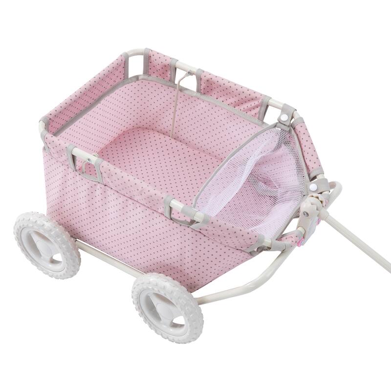 Jeu Imitation Enfant Chaise Haute Pour Poupée Olivia's Little World - Bois Avec Coussin - Design Polka Dots Princess - 57 Cm Mobilier Poupée Bois