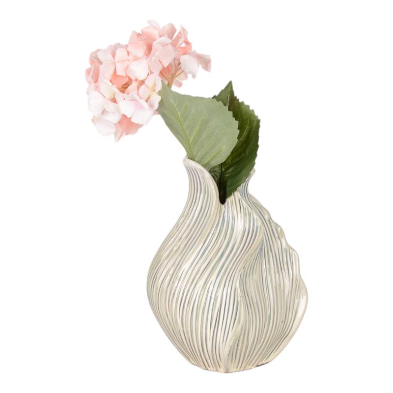 Ceramic Decorative Vase Handcrafted Unique Sculptural Curved Design