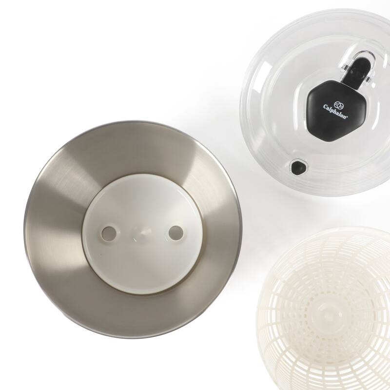 Calphalon Aero 6.3 Qt Salad Spinner, Fruit Wahser, Fruit Washing Bowl with Strainer, Vegertable Cleaner