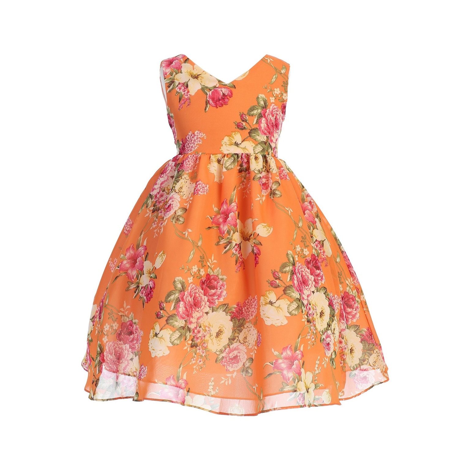 orange easter dress