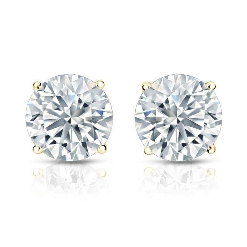 Auriya 1 1/4ctw Round Diamond Stud Earrings 18kt Gold Certified